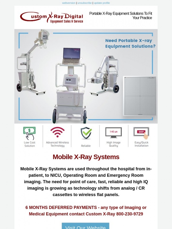 Portable X-ray Equipment Solutions To Fit Your Practice